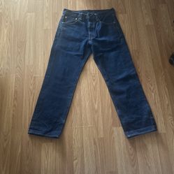 levi’s 501 32x30 raw blue denim