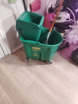 Commercial mop bucket with mop