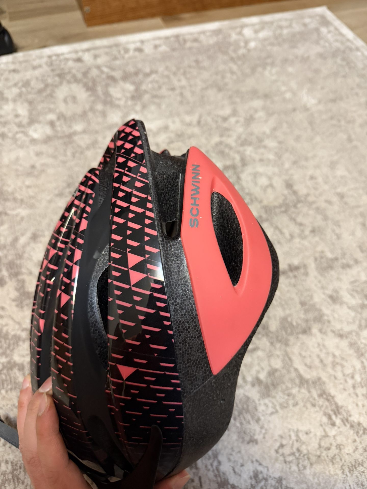 Schwinn Thrasher LED Adult Bike Helmet Pink & Black Ages 14+