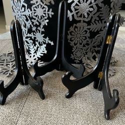 VTG Set Of 3 Plate/Picture Stands Black (8.5-8-7”)
