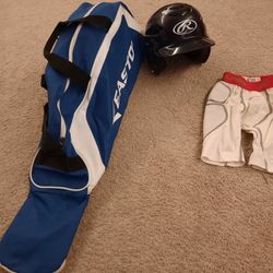 Youth Baseball Helmet, Bag, And Boxerbrief With Cup Support