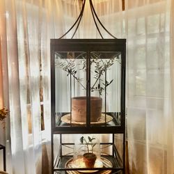 Wrought Iron Display Case Green house