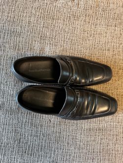 Perry Ellis Portfolio Black Leather Loafers