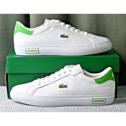Lacoste Lineset Powercourt 223-1 Leather SMA | White/Green