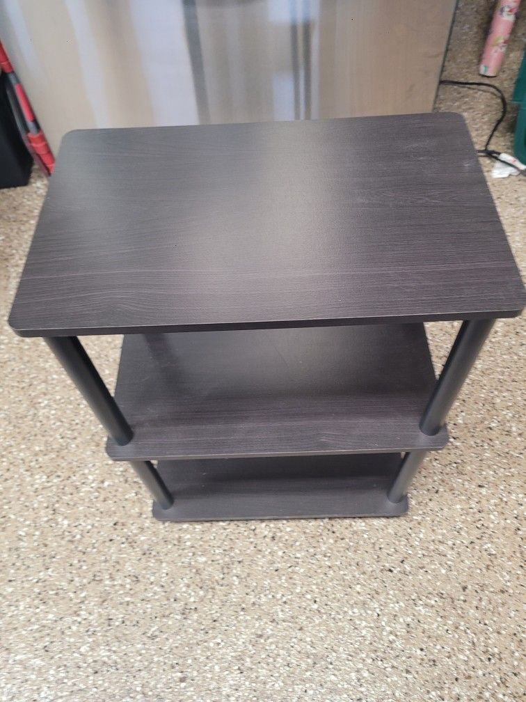Black Wood Storage Shelf