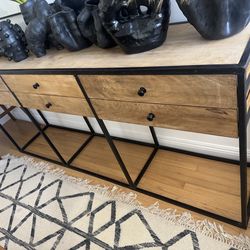Rustic modern console table