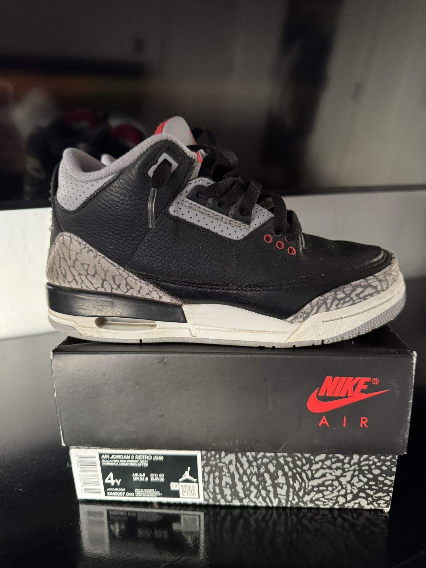 Air Jordan 3s Black cement