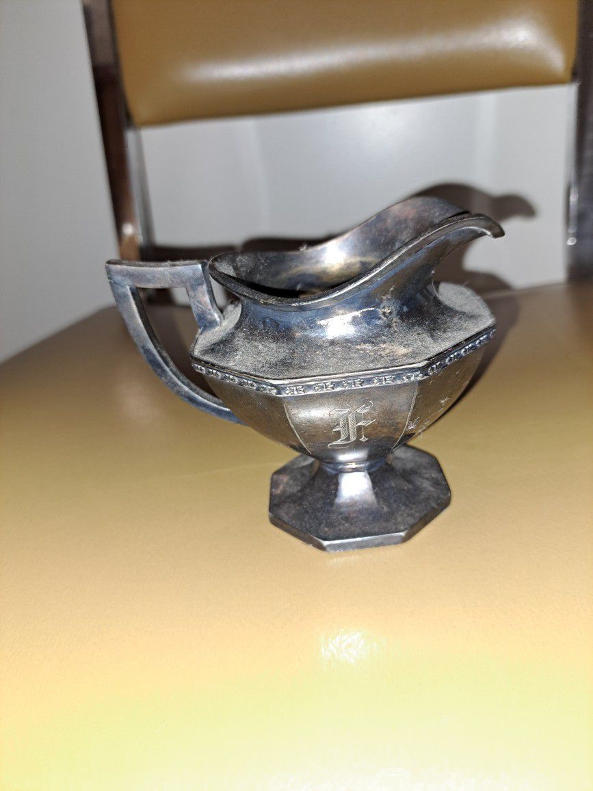 Antique Silver Cream Holder