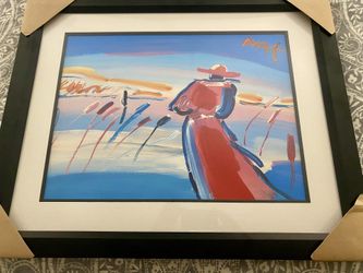 Peter Max - “Walking in Reeds” Framed Art Piece