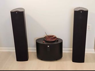 KEF IQ9 (SP3503) tower speakers and KEF PSW2500 subwoofer