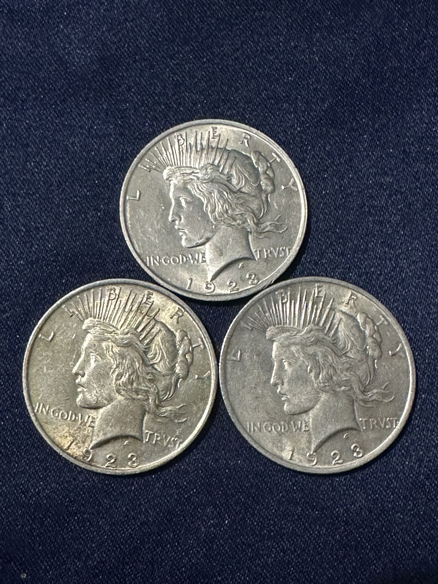 3 1923 US Peace Silver $1 