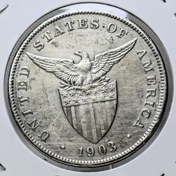 1903 Philippines Under U.S. Sovereignty Silver Coins 