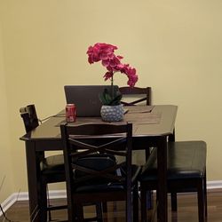Dining Table Set – 3 Chairs + Bench (Seats 5) – $120 OBO