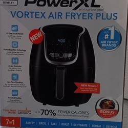 Power XL Vortex Air Fryer Plus 5 Quart Capacity Black 1500 Watts