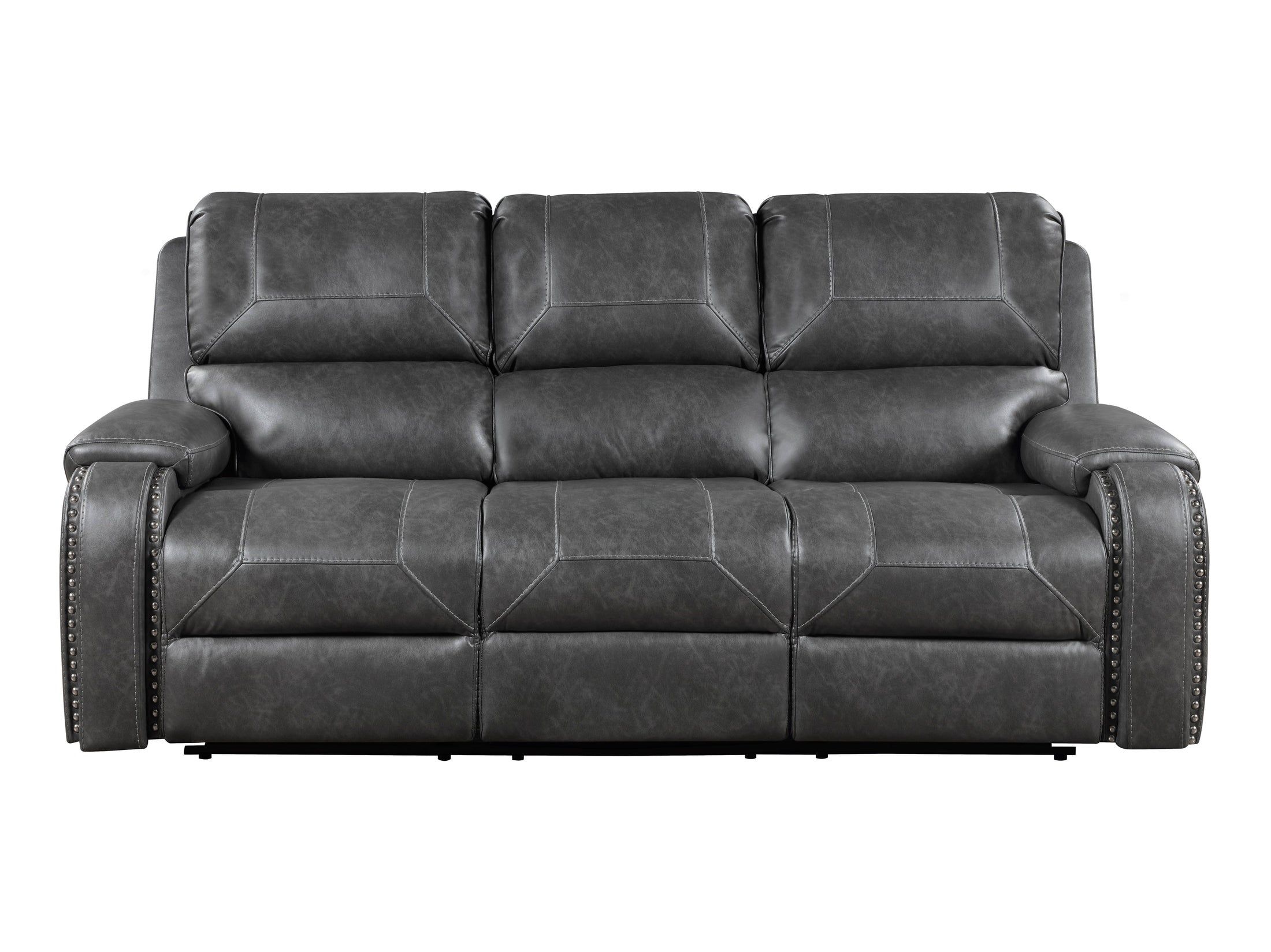 Newnan Gray Double Reclining Sofa