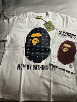 BAPE x MCM A Bathing Ape White Graphic Tee