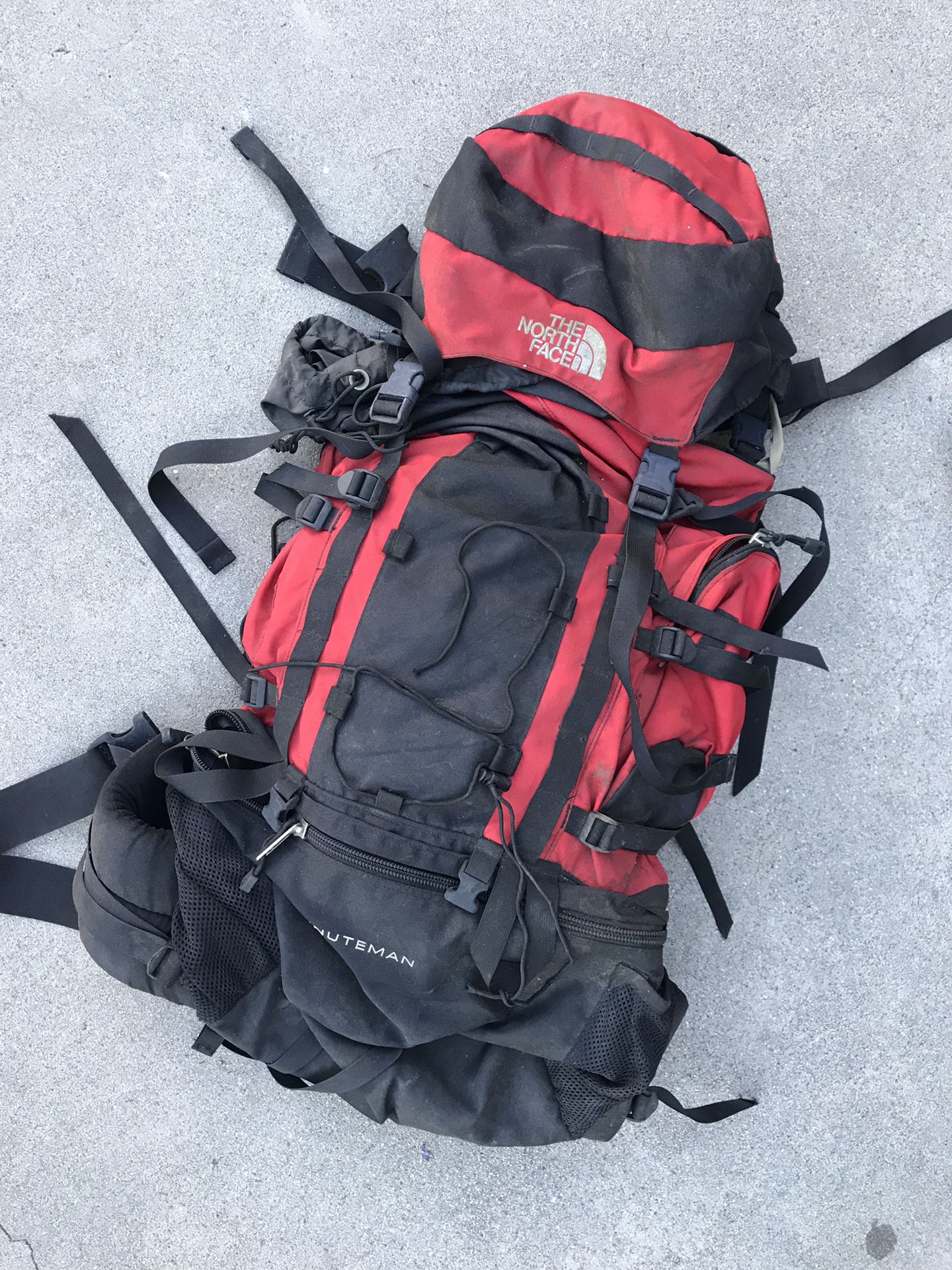 Used north face hiking backpack