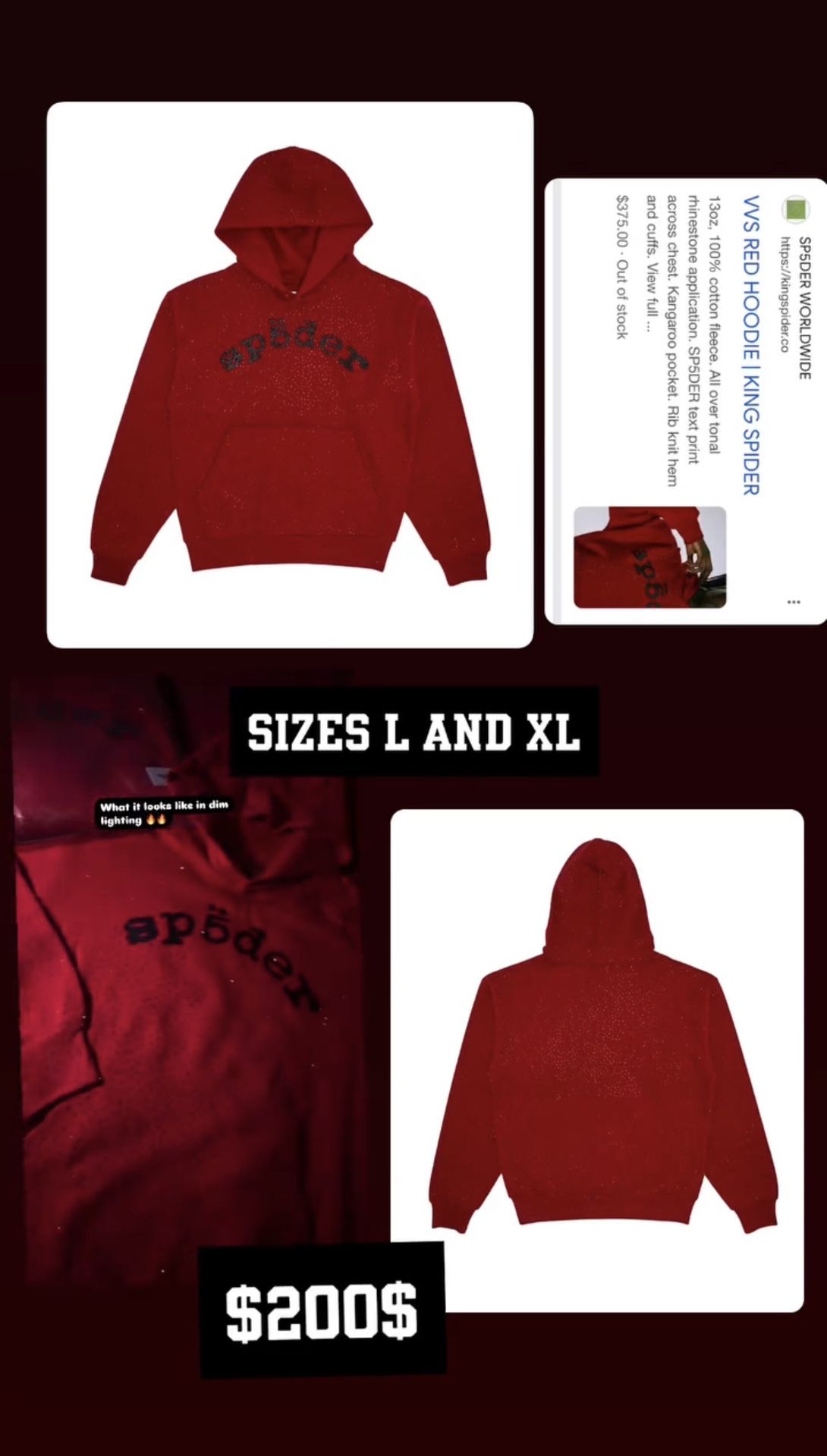 Sp5der Vvs Rhinestone Hoodie