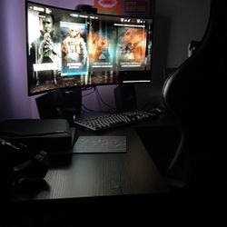 LG LG UltraGear 34" OLED Curved WQHD 240Hz 0.03ms FreeSync and NVIDIA G-SYNC Compatible Gaming Monitor with HDR400 - Black
