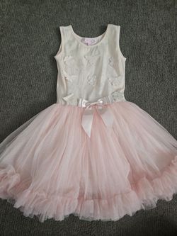 Girl Pink Butterfly Dress
