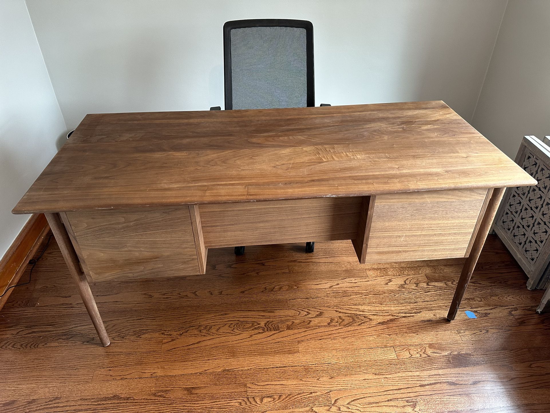 Solid Wood Crate and Barrel Office Desk