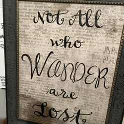 Framed Inspirational Saying