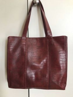 Neiman Marcus Faux Croc Tote