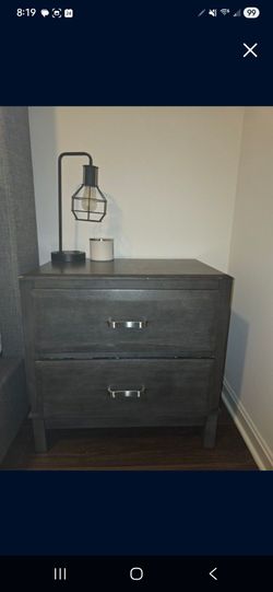 1 Gray Ashley Night Stand (all wood)