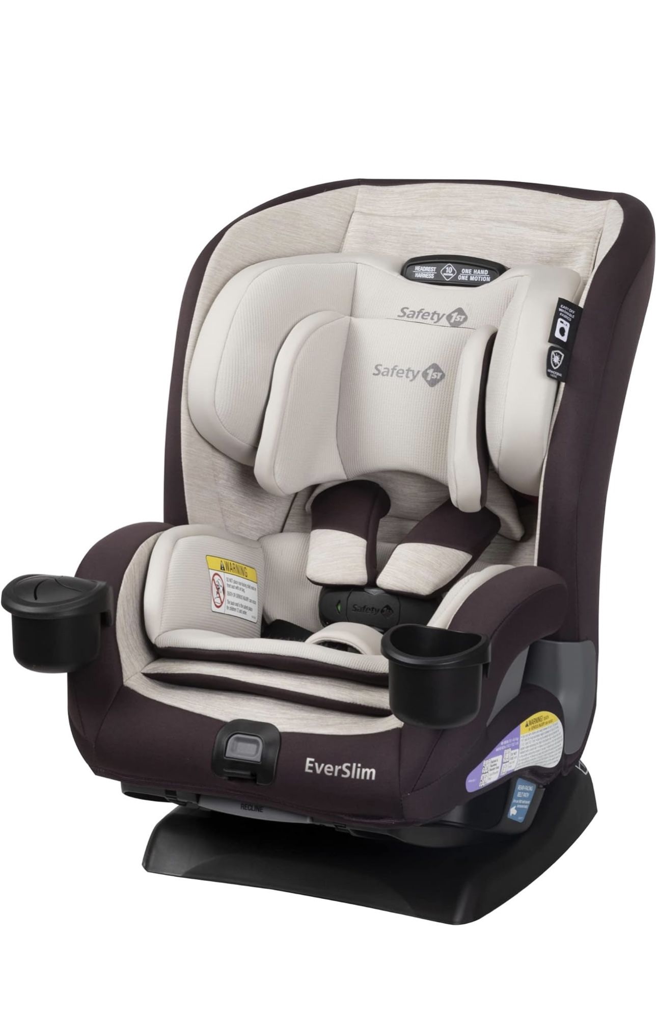 Safety 1st Everslim DLX Slim Convertible Car Seat– A 4-in-1 Convertible Child Safety Car Seats; Baby Car Seats for 5-100 lbs, Dunes Edge