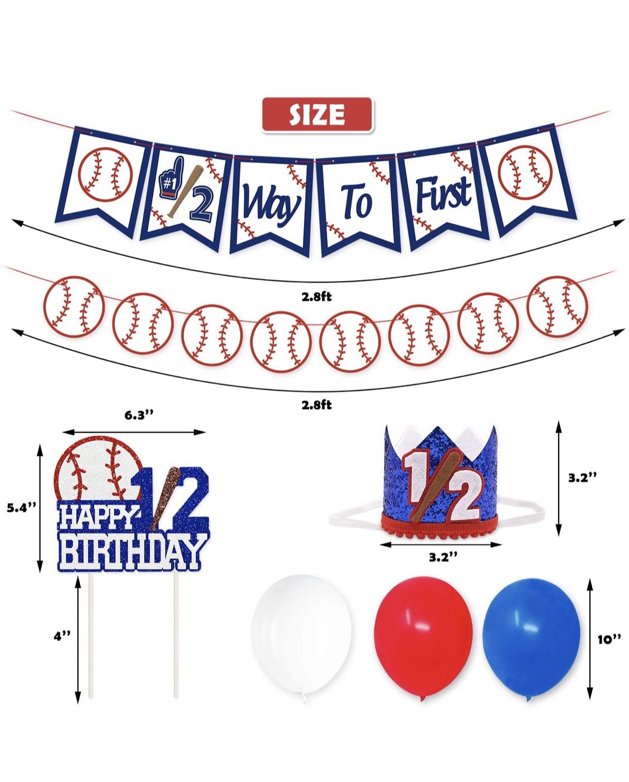 Half Birthday Baseball Theme Supplies
