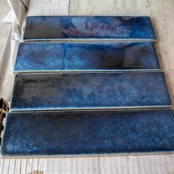 Ceramic blue Tiles Total of 118