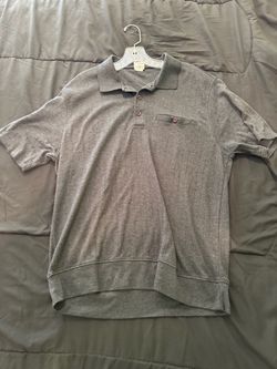 Men’s Haband Casual Joe Charcoal Gray Polo Shirt – Large