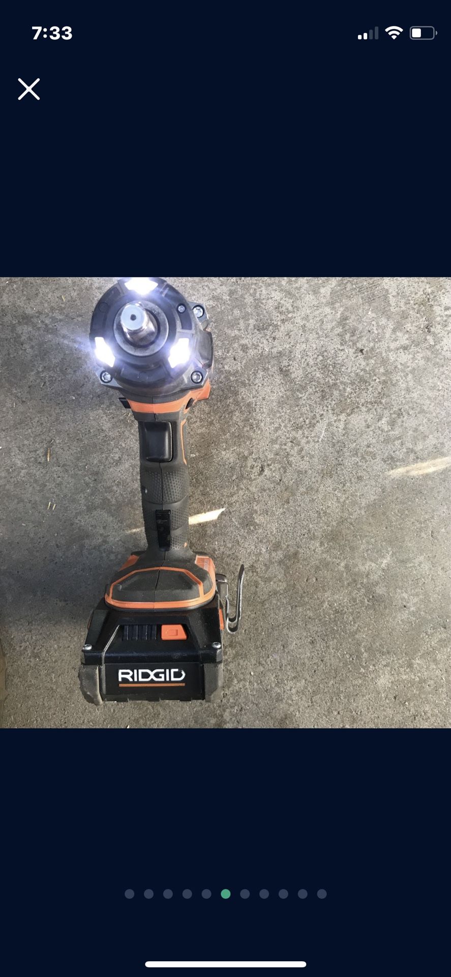 Ridgid Impact Tool 1/2 Inch Tool And One Battery Not Charge Included