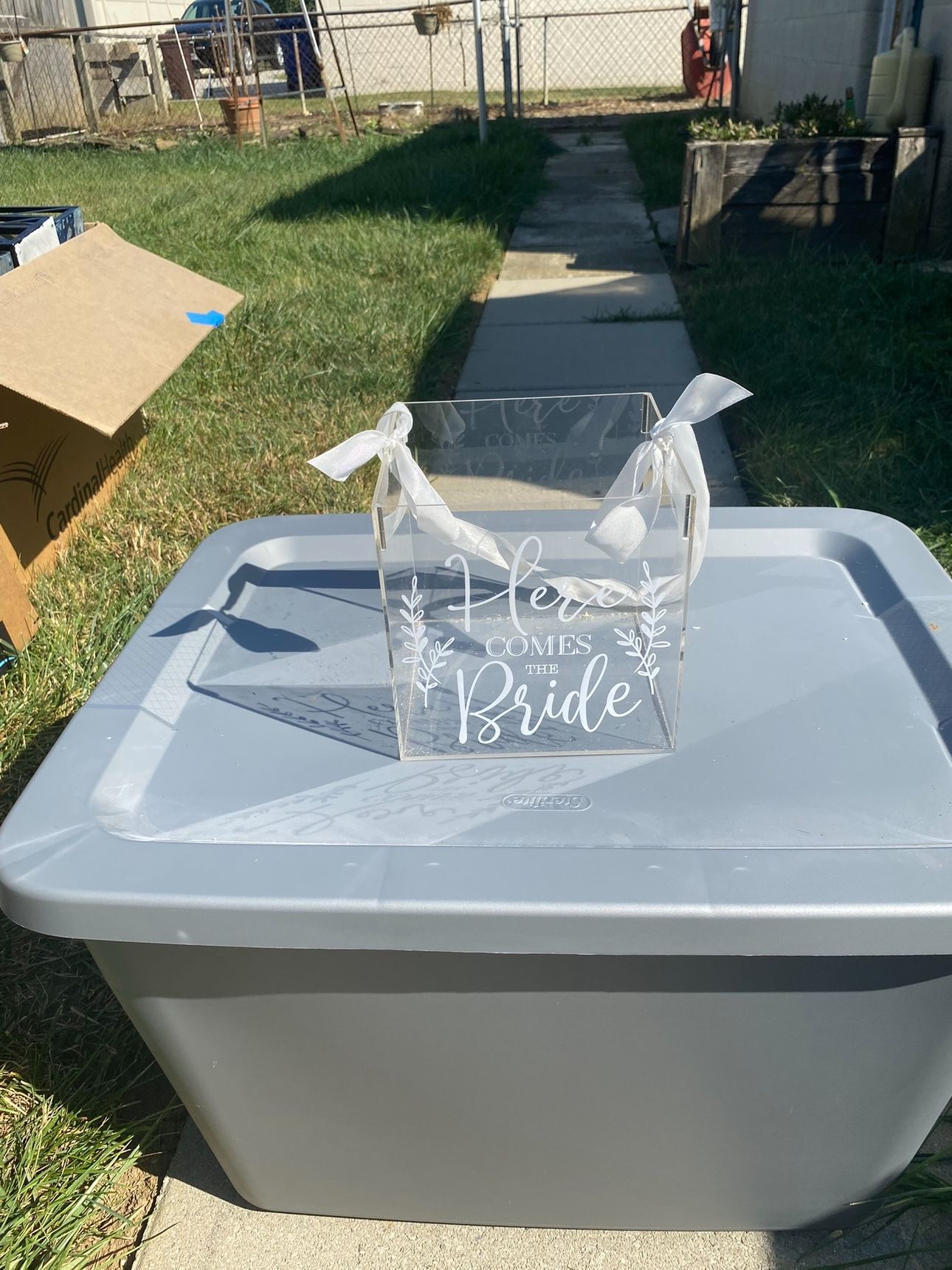 Acrylic Flower Girl Basket