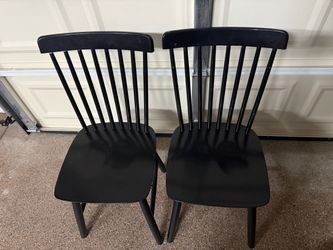 Black dining chairs