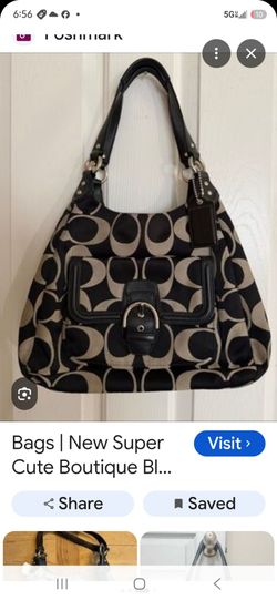Coach Signature Hobo Shoulder Bag