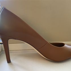 Brown faux Leather 4” heel 