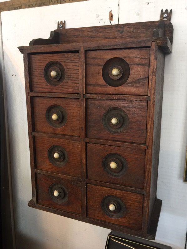 Beautiful Antique 8 Drawer Spice Cabinet!