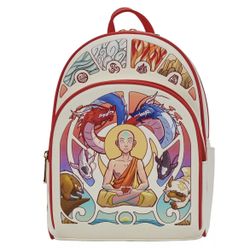 Loungefly The Last Airbender Avatar Nickelodeon Mini Backpack Peach Red Zip