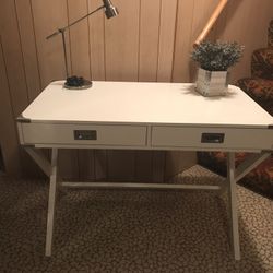 White Computer Desk + Chair