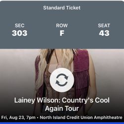 Lainey Wilson (2) Tickets Sec 303 Row F