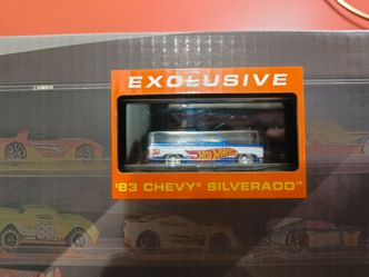 Hotwheels Display Case with exclusive 83 Chevy Silverado