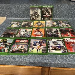 (17) SLIGHTLY USED XBOX /XBOX ONE/XBOX 360 GAME CARTRIDGE (MUST TAKE ALL)