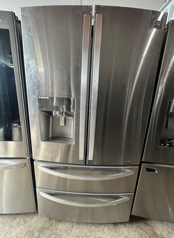 Stainless Steel 4-Door Fridge with Water Dispenser