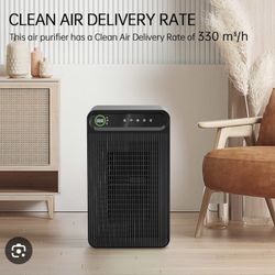 ABOFA Air Purifier, Efficient HEPA Air Purifier covers 219 sq ft , Office, 51W, Black