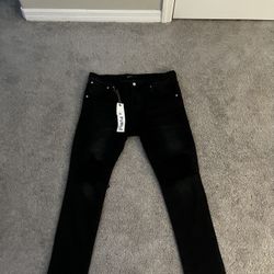 All Black Purple Jeans