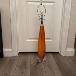 Vibrant Orange Ceramic Accent Vase Decor 