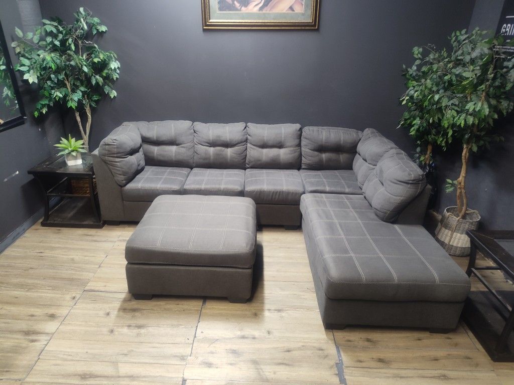 SUPER SALE!! 2 PIECE SOFA SECTIONAL & OTTOMAN ONLY $449 DELIVERY AVAILABLE!!