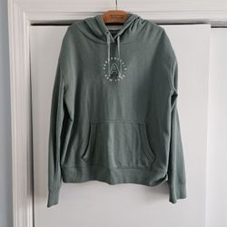 Junior Girls Aeropostale Green New York Circle Pullover Hoodie Sweatshirt