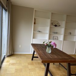 Wooden Dining Table With Bench 